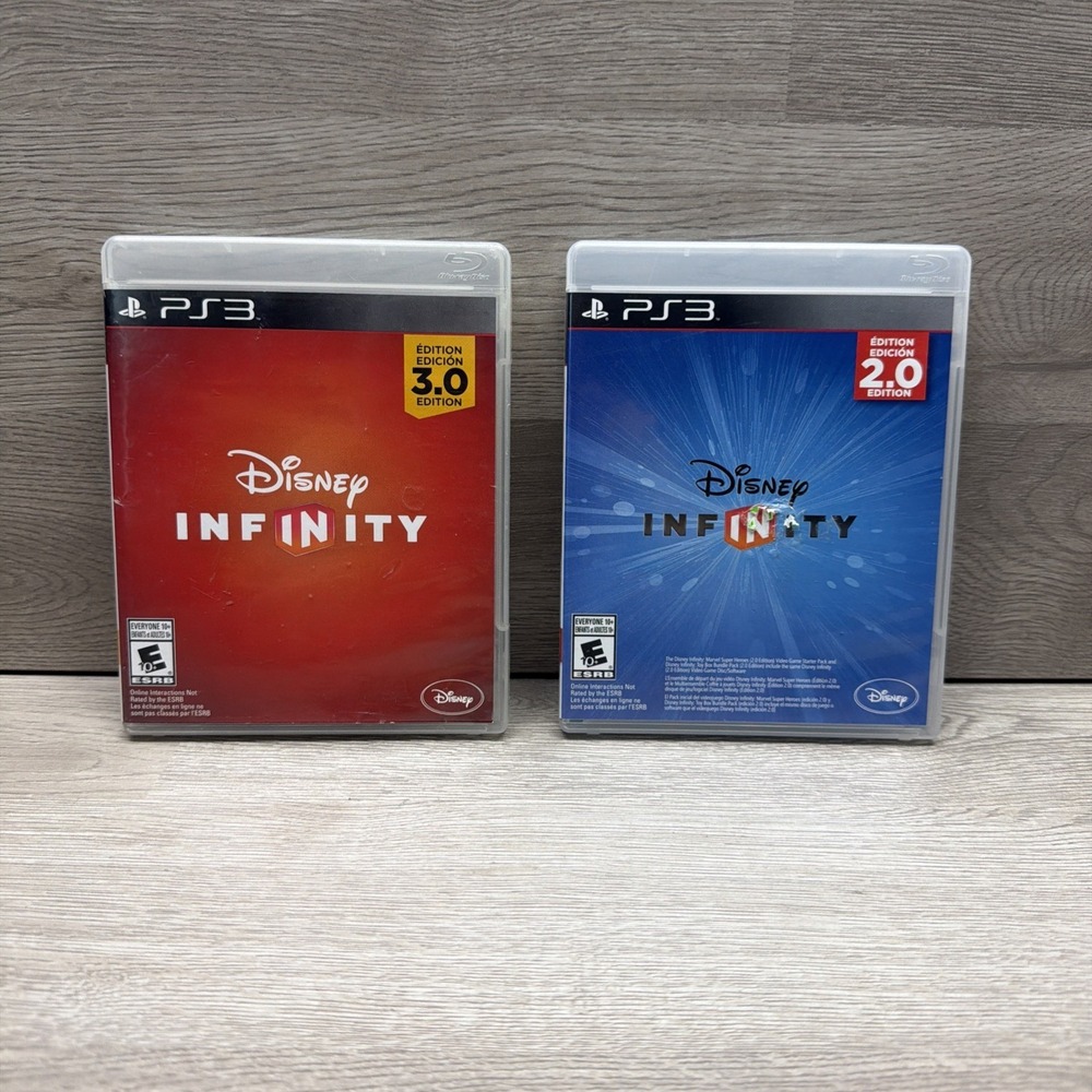 PlayStation PS3 Disney Infinity 2.0 And 3.0 Complete W/ Manuals Tested